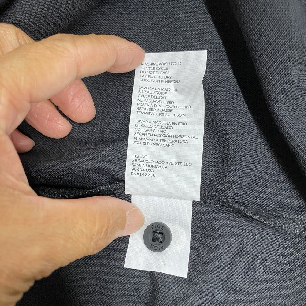 FIGS PRO Ella Scrub Polo Women’s XL Black Technical Pique Pima Cotton NWT - Picture 8 of 14